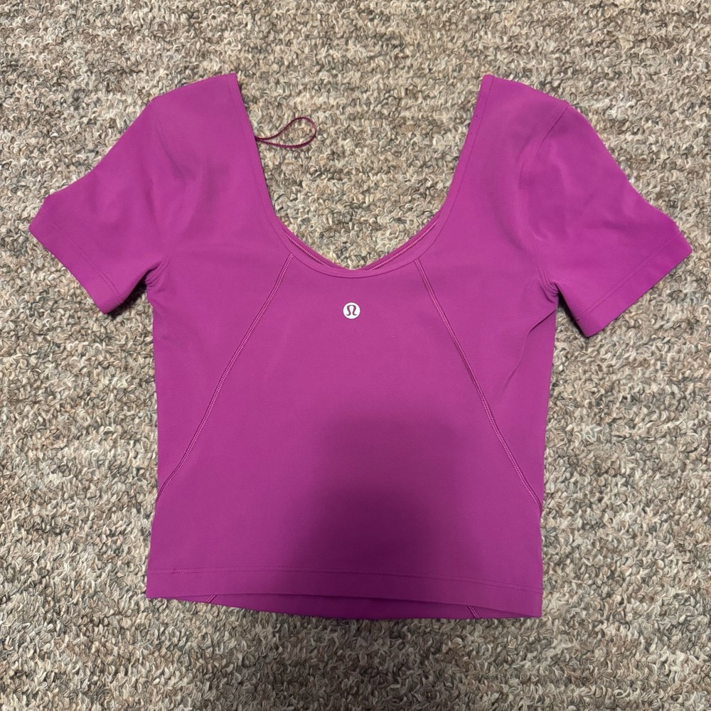 lululemon athletica Women's Align tee Magenta purple Short sleeve Crop Top